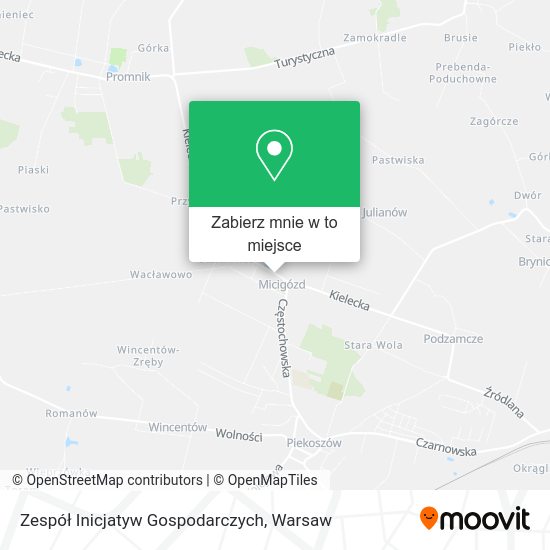 Mapa Zespół Inicjatyw Gospodarczych