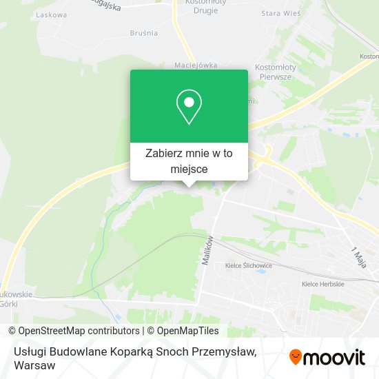 Mapa Usługi Budowlane Koparką Snoch Przemysław