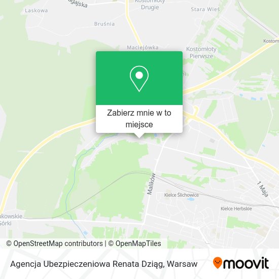 Mapa Agencja Ubezpieczeniowa Renata Dziąg