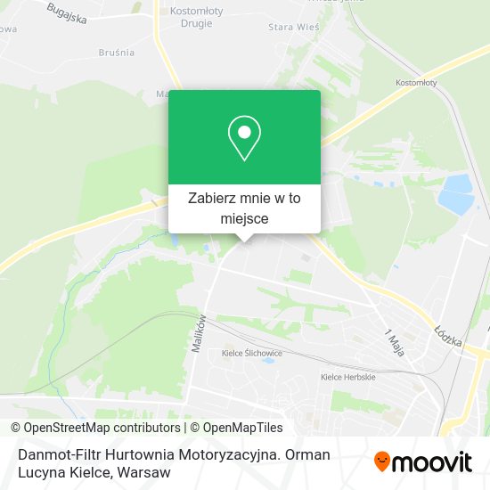 Mapa Danmot-Filtr Hurtownia Motoryzacyjna. Orman Lucyna Kielce