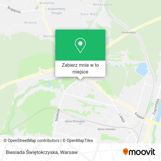 Mapa Biesiada Świętokrzyska