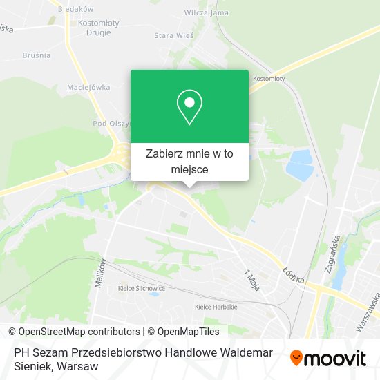 Mapa PH Sezam Przedsiebiorstwo Handlowe Waldemar Sieniek