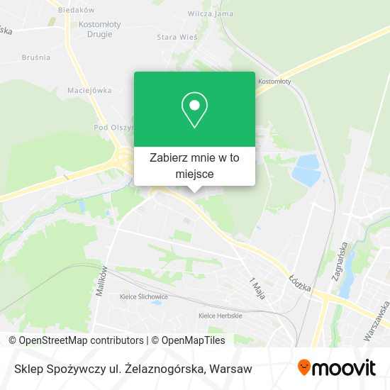 Mapa Sklep Spożywczy ul. Żelaznogórska