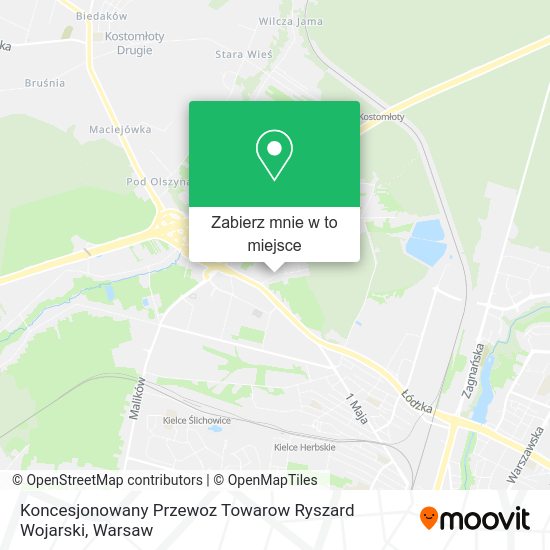 Mapa Koncesjonowany Przewoz Towarow Ryszard Wojarski