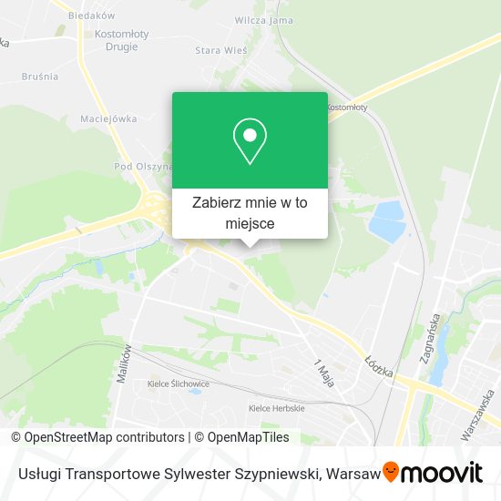 Mapa Usługi Transportowe Sylwester Szypniewski