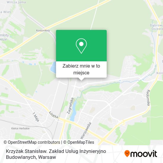 Mapa Krzyżak Stanisław. Zakład Usług Inżynieryjno Budowlanych