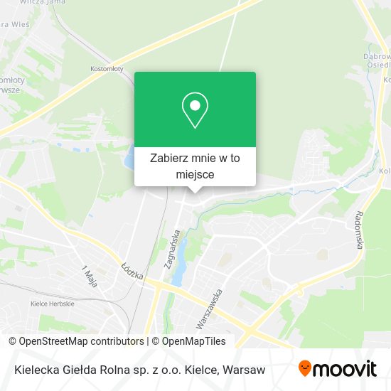 Mapa Kielecka Giełda Rolna sp. z o.o. Kielce