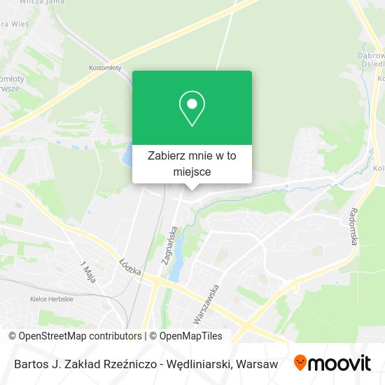 Mapa Bartos J. Zakład Rzeźniczo - Wędliniarski