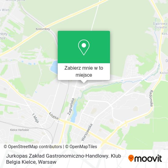 Mapa Jurkopas Zakład Gastronomiczno-Handlowy. Klub Belgia Kielce