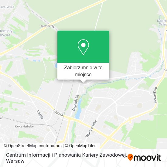 Mapa Centrum Informacji i Planowania Kariery Zawodowej