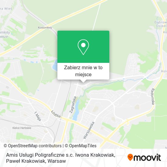 Mapa Amis Usługi Poligraficzne s.c. Iwona Krakowiak, Paweł Krakowiak