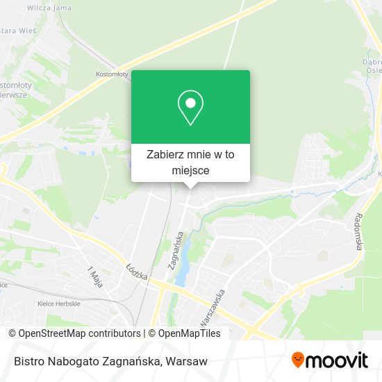 Mapa Bistro Nabogato Zagnańska