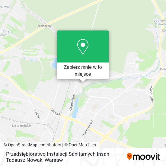 Mapa Przedsiębiorstwo Instalacji Sanitarnych Insan Tadeusz Nowak