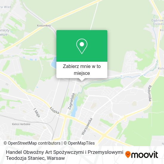 Mapa Handel Obwoźny Art Spożywczymi i Przemysłowymi Teodozja Staniec