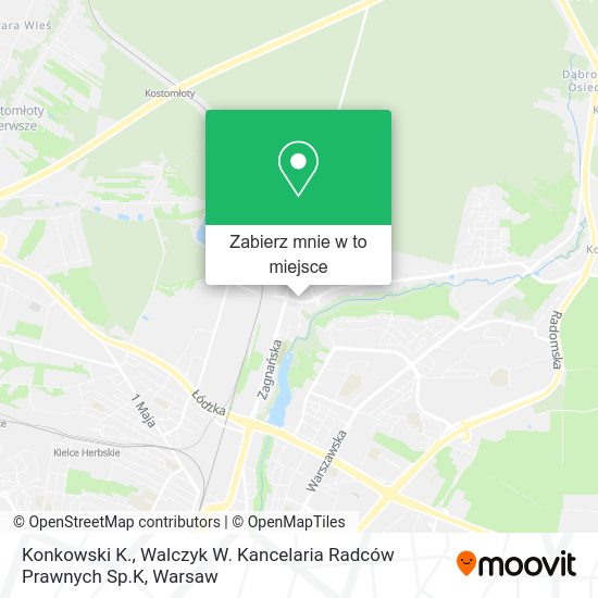 Mapa Konkowski K., Walczyk W. Kancelaria Radców Prawnych Sp.K