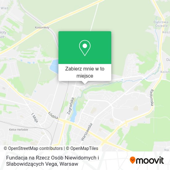 Mapa Fundacja na Rzecz Osób Niewidomych i Słabowidzących Vega