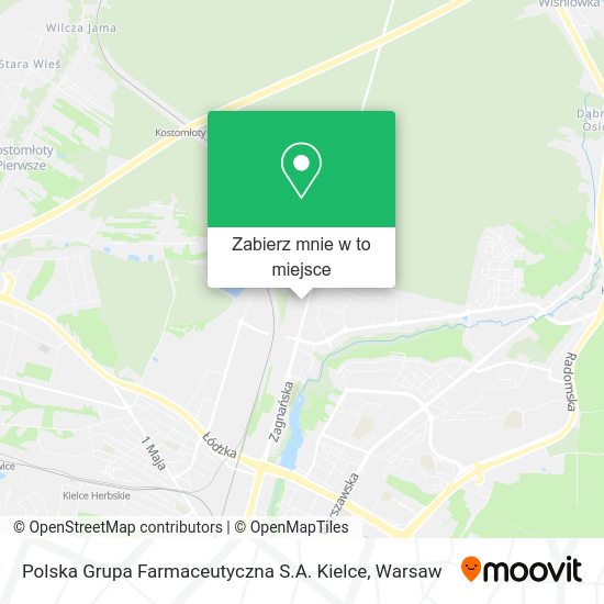 Mapa Polska Grupa Farmaceutyczna S.A. Kielce