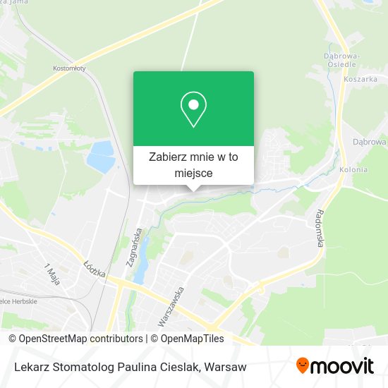 Mapa Lekarz Stomatolog Paulina Cieslak