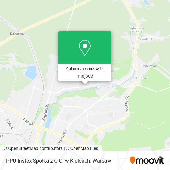 Mapa PPU Instex Spółka z O.O. w Kielcach