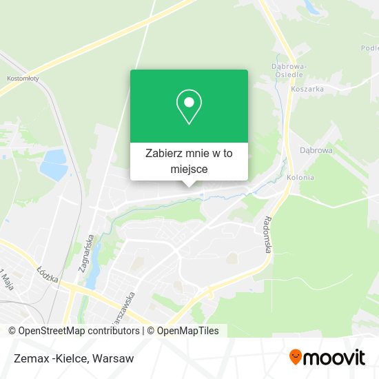 Mapa Zemax -Kielce