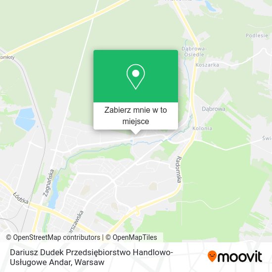 Mapa Dariusz Dudek Przedsiębiorstwo Handlowo-Usługowe Andar