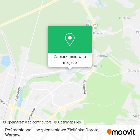 Mapa Pośrednictwo Ubezpieczeniowe Zielińska Dorota