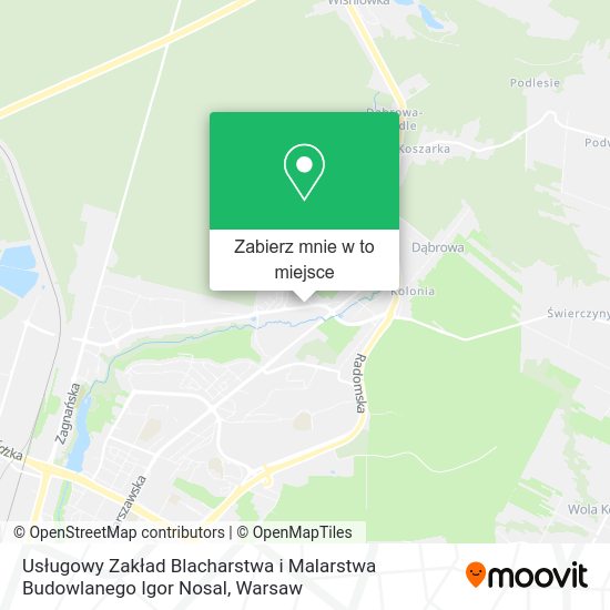 Mapa Usługowy Zakład Blacharstwa i Malarstwa Budowlanego Igor Nosal