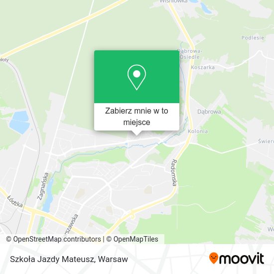 Mapa Szkoła Jazdy Mateusz