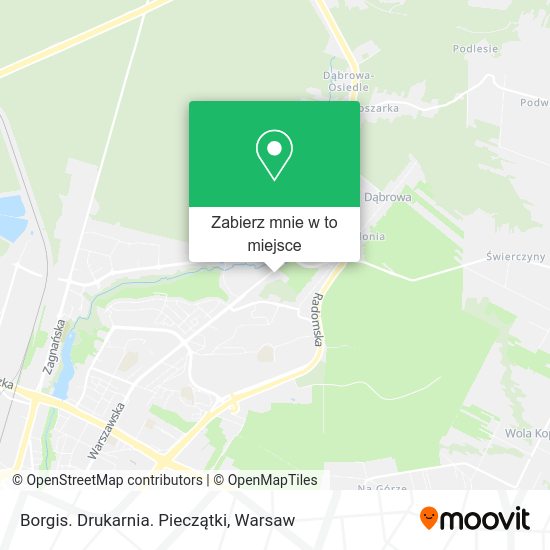 Mapa Borgis. Drukarnia. Pieczątki