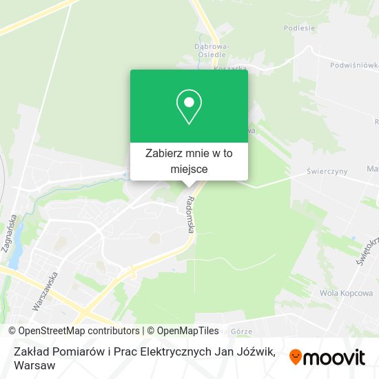 Mapa Zakład Pomiarów i Prac Elektrycznych Jan Jóźwik