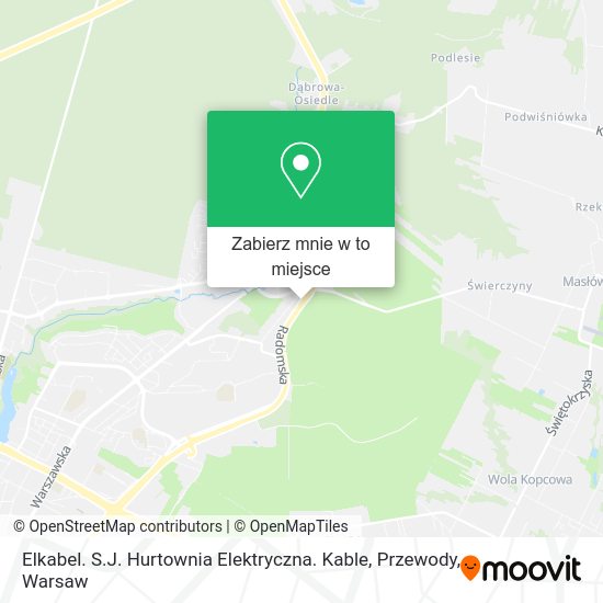 Mapa Elkabel. S.J. Hurtownia Elektryczna. Kable, Przewody