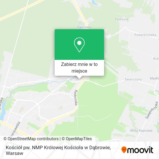 Mapa Kościół pw. NMP Królowej Kościoła w Dąbrowie