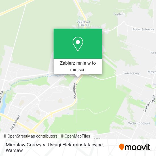 Mapa Mirosław Gorczyca Usługi Elektroinstalacyjne