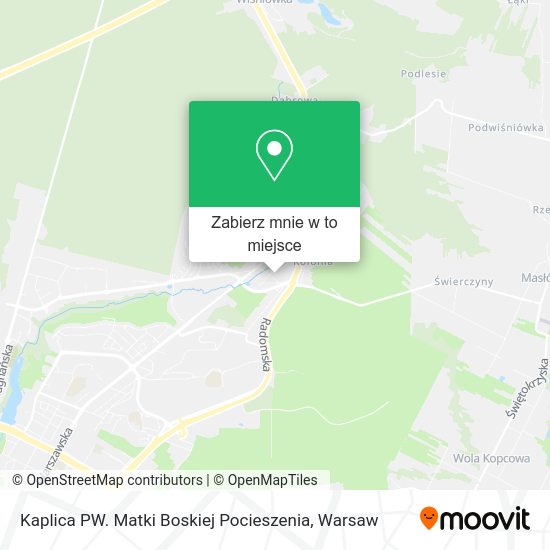 Mapa Kaplica PW. Matki Boskiej Pocieszenia