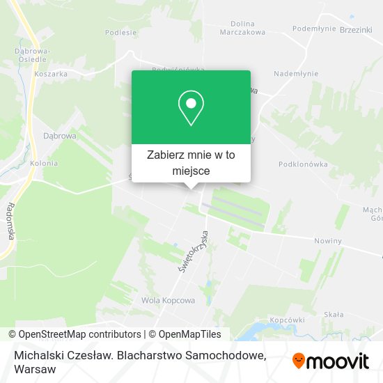 Mapa Michalski Czesław. Blacharstwo Samochodowe