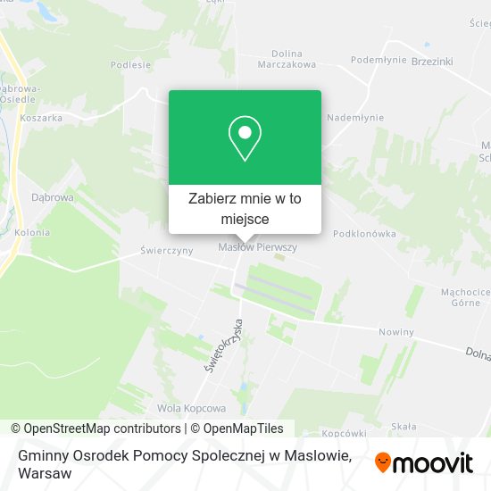 Mapa Gminny Osrodek Pomocy Spolecznej w Maslowie