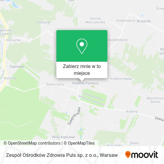 Mapa Zespół Ośrodków Zdrowia Puls sp. z o.o.