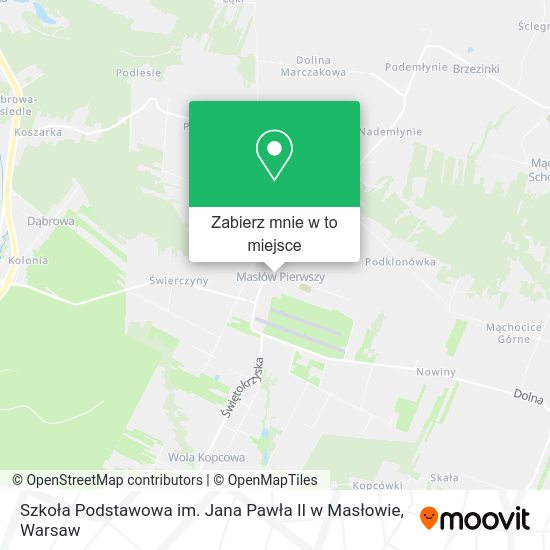 Mapa Szkoła Podstawowa im. Jana Pawła II w Masłowie