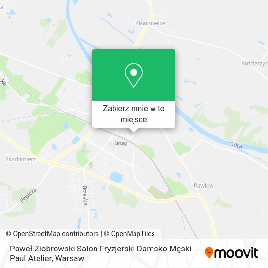 Mapa Paweł Ziobrowski Salon Fryzjerski Damsko Męski Paul Atelier