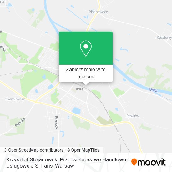 Mapa Krzysztof Stojanowski Przedsiebiorstwo Handlowo Uslugowe J S Trans