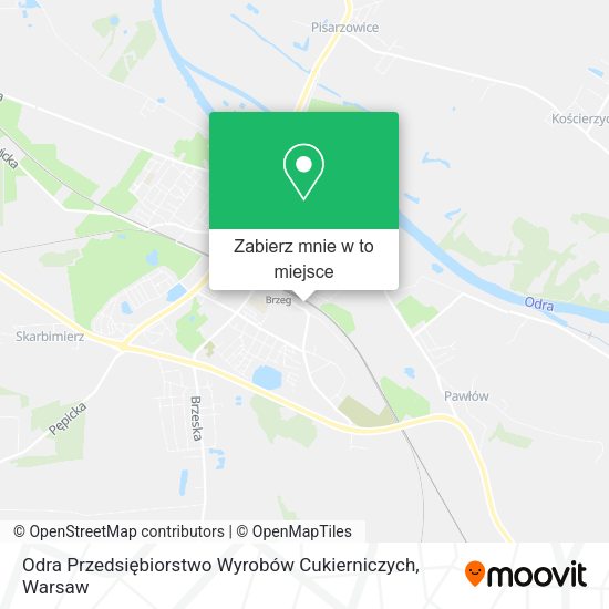 Mapa Odra Przedsiębiorstwo Wyrobów Cukierniczych