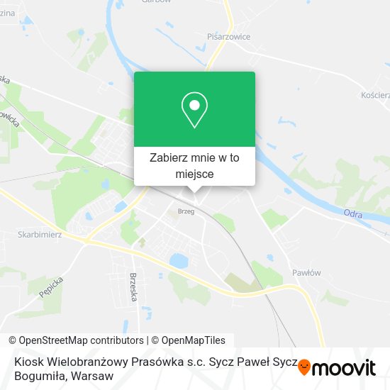 Mapa Kiosk Wielobranżowy Prasówka s.c. Sycz Paweł Sycz Bogumiła