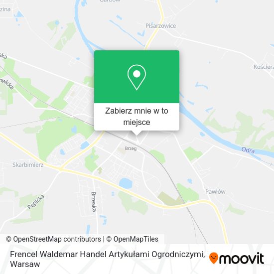 Mapa Frencel Waldemar Handel Artykułami Ogrodniczymi