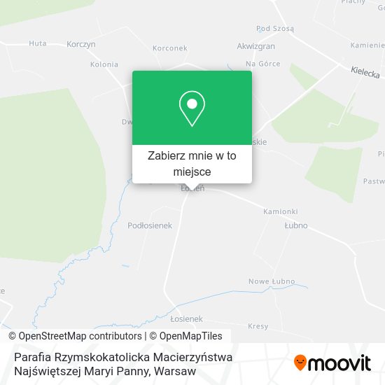 Mapa Parafia Rzymskokatolicka Macierzyństwa Najświętszej Maryi Panny