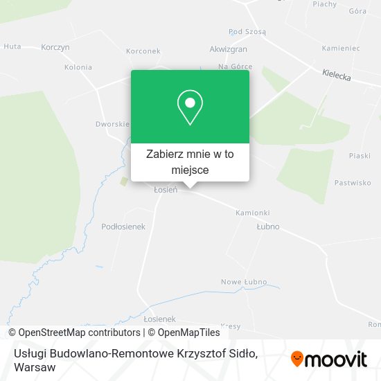 Mapa Usługi Budowlano-Remontowe Krzysztof Sidło