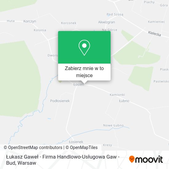 Mapa Łukasz Gaweł - Firma Handlowo-Usługowa Gaw - Bud