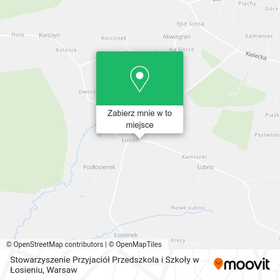 Mapa Stowarzyszenie Przyjaciół Przedszkola i Szkoły w Łosieniu