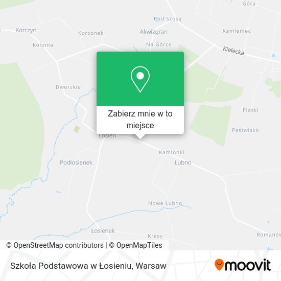 Mapa Szkoła Podstawowa w Łosieniu