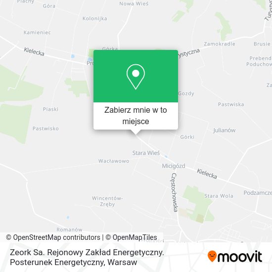 Mapa Zeork Sa. Rejonowy Zakład Energetyczny. Posterunek Energetyczny