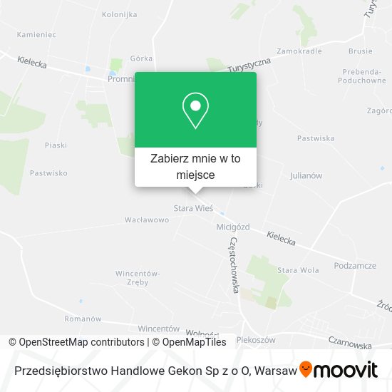 Mapa Przedsiębiorstwo Handlowe Gekon Sp z o O